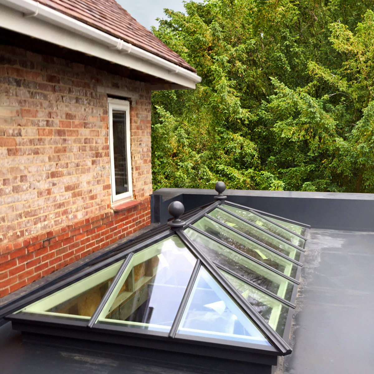 External of roof lantern with grey cappings  